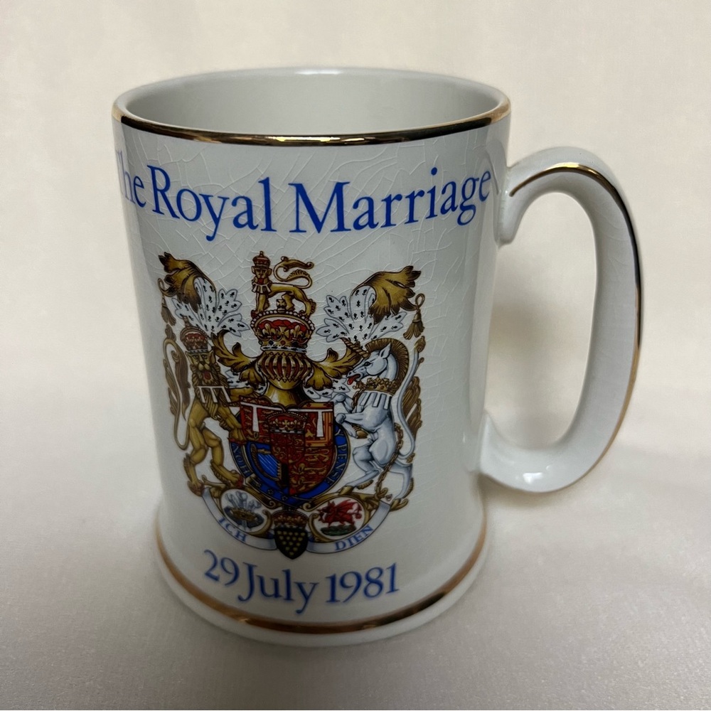 PRINCE CHARLES ROYAL MARRIAGE LARGE MUG by WOOD & SONS ENGLAND